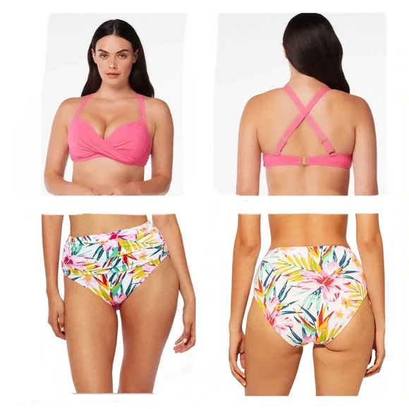 Bleu Rod Beattie Underwired Bikini Top Size 40D High Waist Bottom Size 12 - Picture 1 of 9